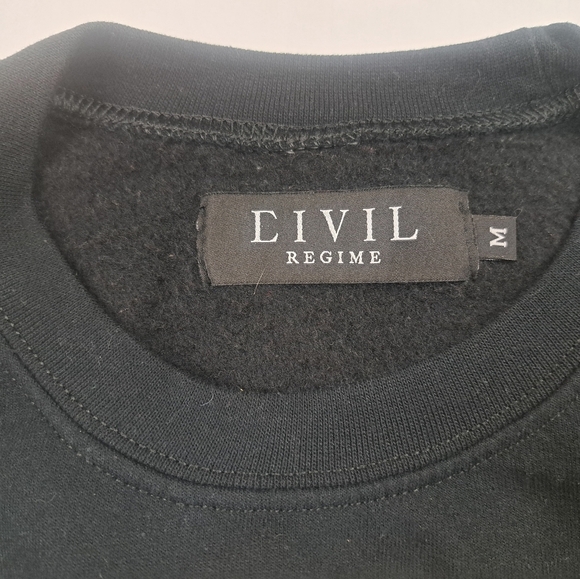Civil Regime "Off The Beaten Path"  Black Crewneck Sweatshirt Size M - Picture 5 of 10